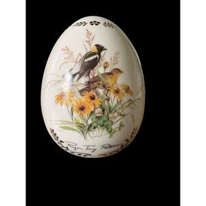 Danbury Mint Roger Tory Peterson Porcelain Songbird Egg Bobolink 1995